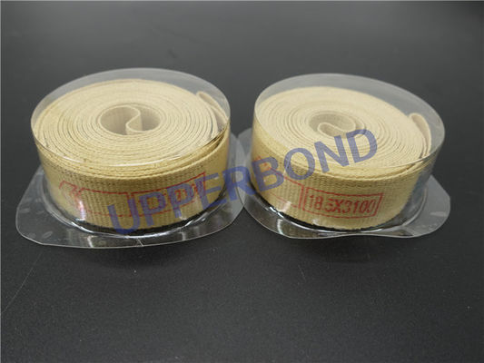 High Fracture Strength Reinforced Yellow Garniture Tape 100% Aramid