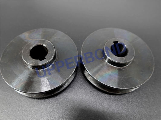 Black Alloy Belt Pulley Spare Parts For Cigarette Packing Machine