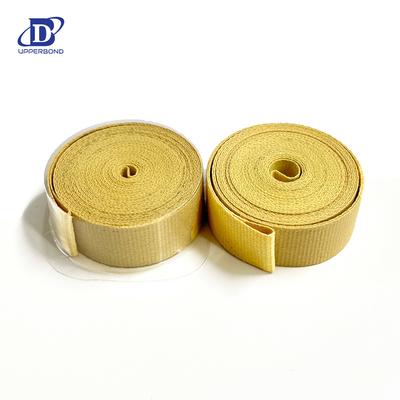 Yellow Aramid Fiber Full Coated Aramid Tape 0.50-0.62mm For Consistent Tobacco Conveying